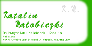 katalin malobiczki business card